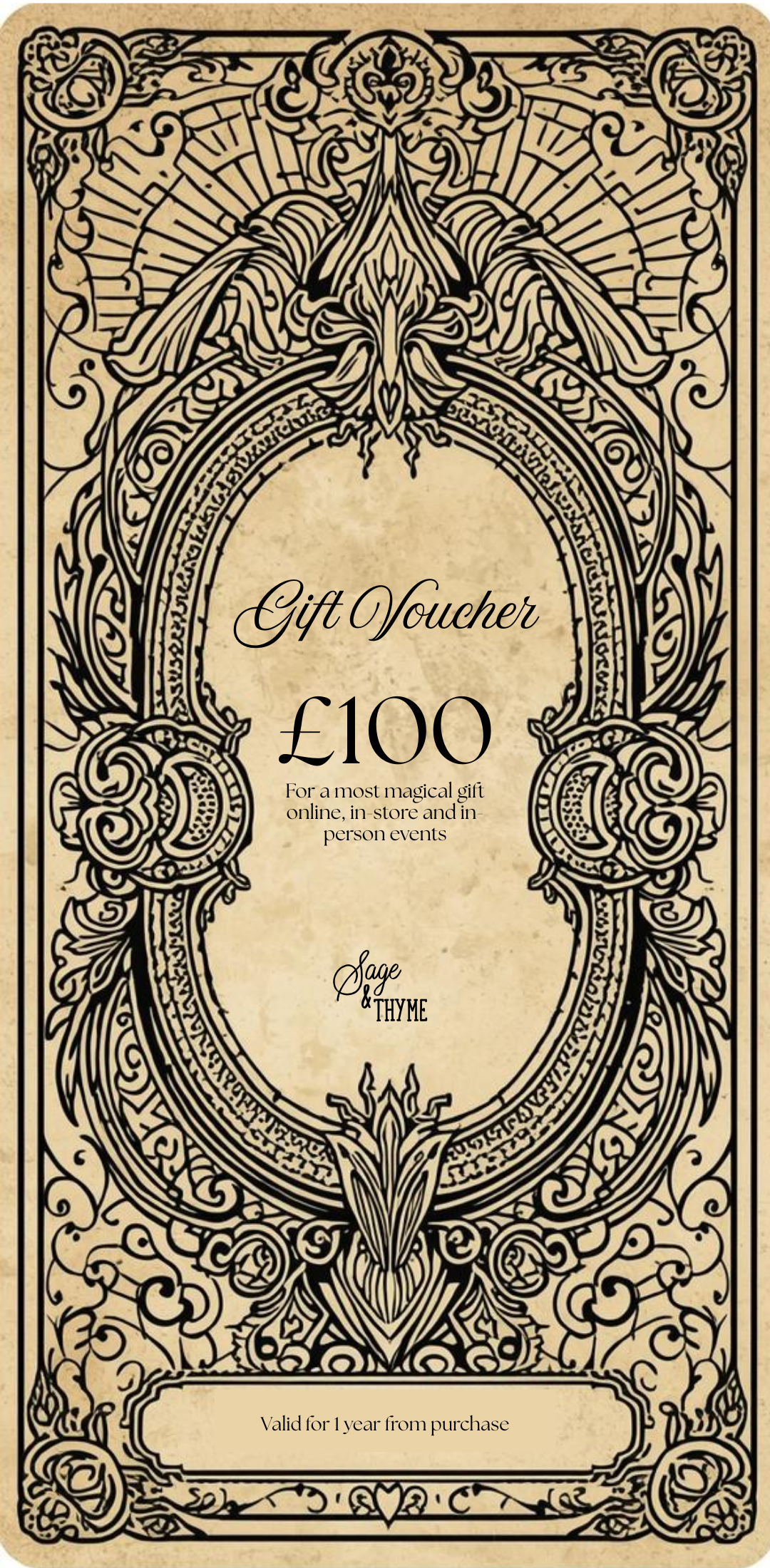 Sage & Thyme £100 Gift Card